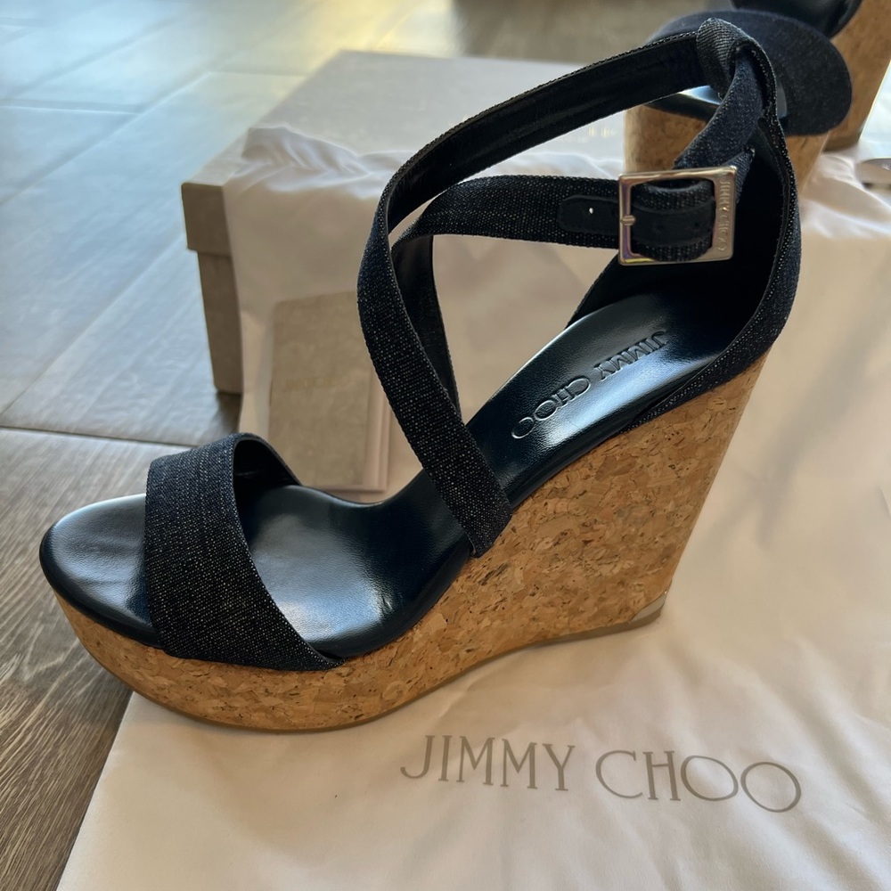 Denim Jimmy Choo wedges